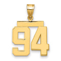 14k Medium Polished Number 94 Charm, 2.45 g