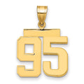 14k Medium Polished Number 95 Charm, 2.53 g