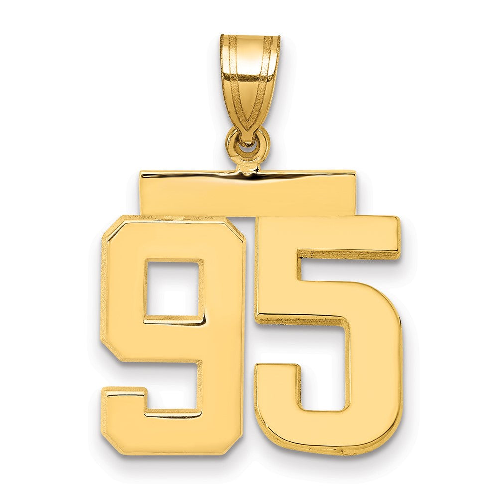 14k Medium Polished Number 95 Charm, 2.53 g