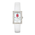 NORTH CAROLINA STATE LADIES ALLURE WATCH WHITE LEATHER STRAP