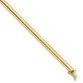 14k Polished 4mm 7 inch Domed Omega Bracelet, 7 x 4 mm