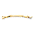 14k 3mm Lightweight Domed Omega 2 inch Extender for Necklace, 2 x 3 mm