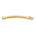 14k 4mm Lightweight Domed Omega 2 inch Extender for Necklace, 2 x 4 mm