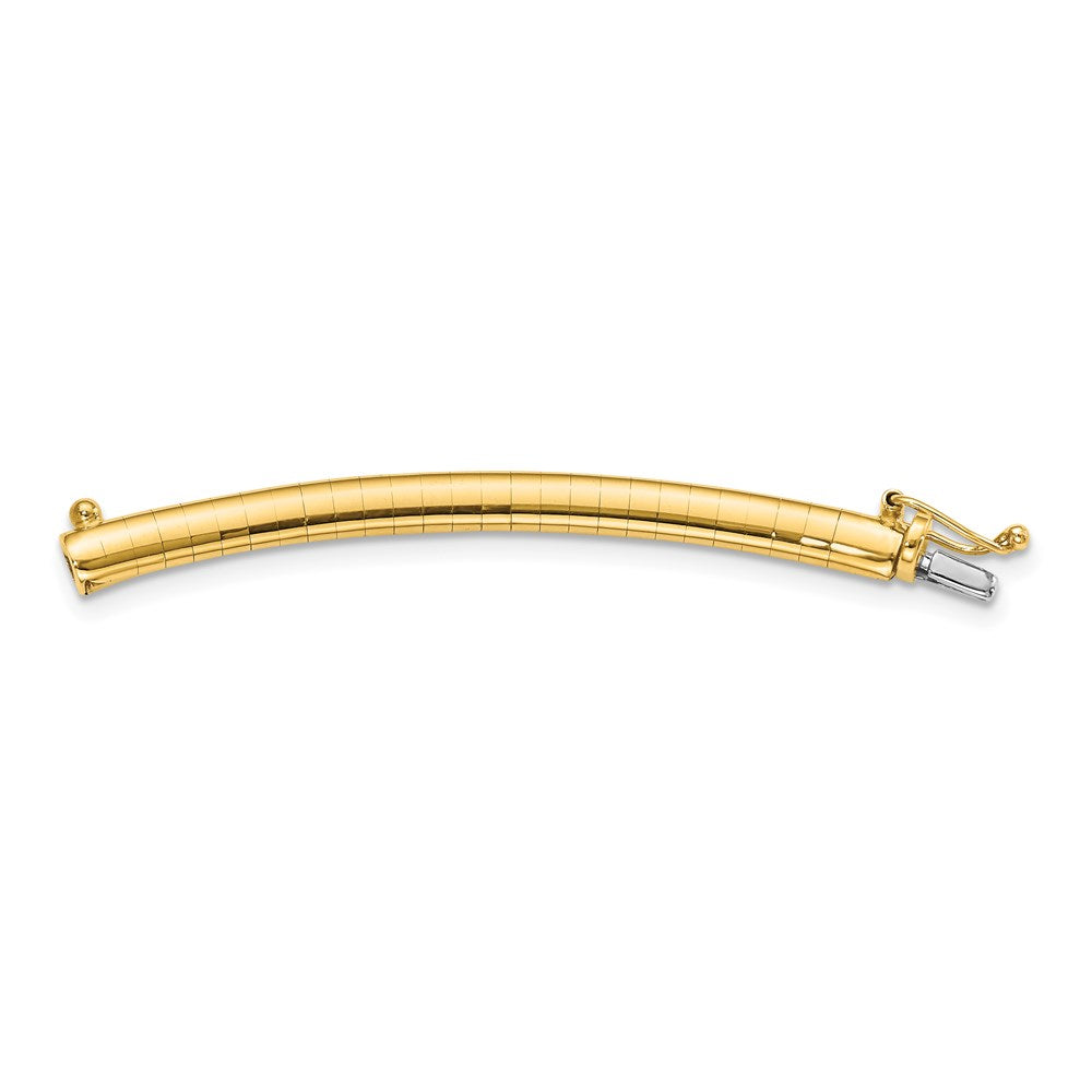 14k 4mm Lightweight Domed Omega 2 inch Extender for Necklace, 2 x 4 mm