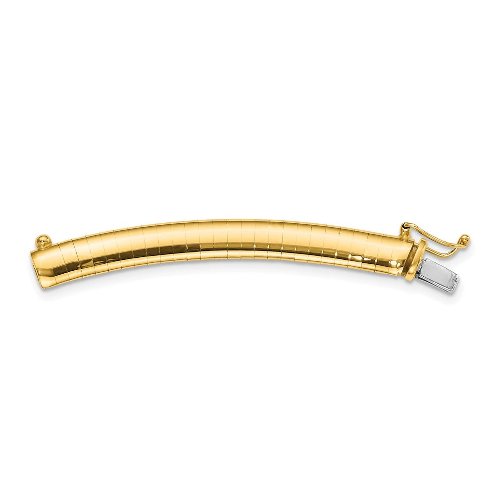 14k 6mm Lightweight Domed Omega 2 inch Extender for Necklace, 2 x 6 mm