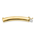 14k 8mm Lightweight Domed Omega 2 inch Extender for Necklace, 2 x 8 mm