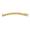 14k 4mm Standard Weight Domed Omega 2 inch Extender for Necklace, 2 x 4 mm