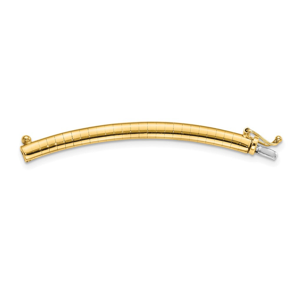 14k 4mm Standard Weight Domed Omega 2 inch Extender for Necklace, 2 x 4 mm