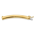 14k 6mm Standard Weight Domed Omega 2 inch Extender for Necklace, 2 x 6 mm