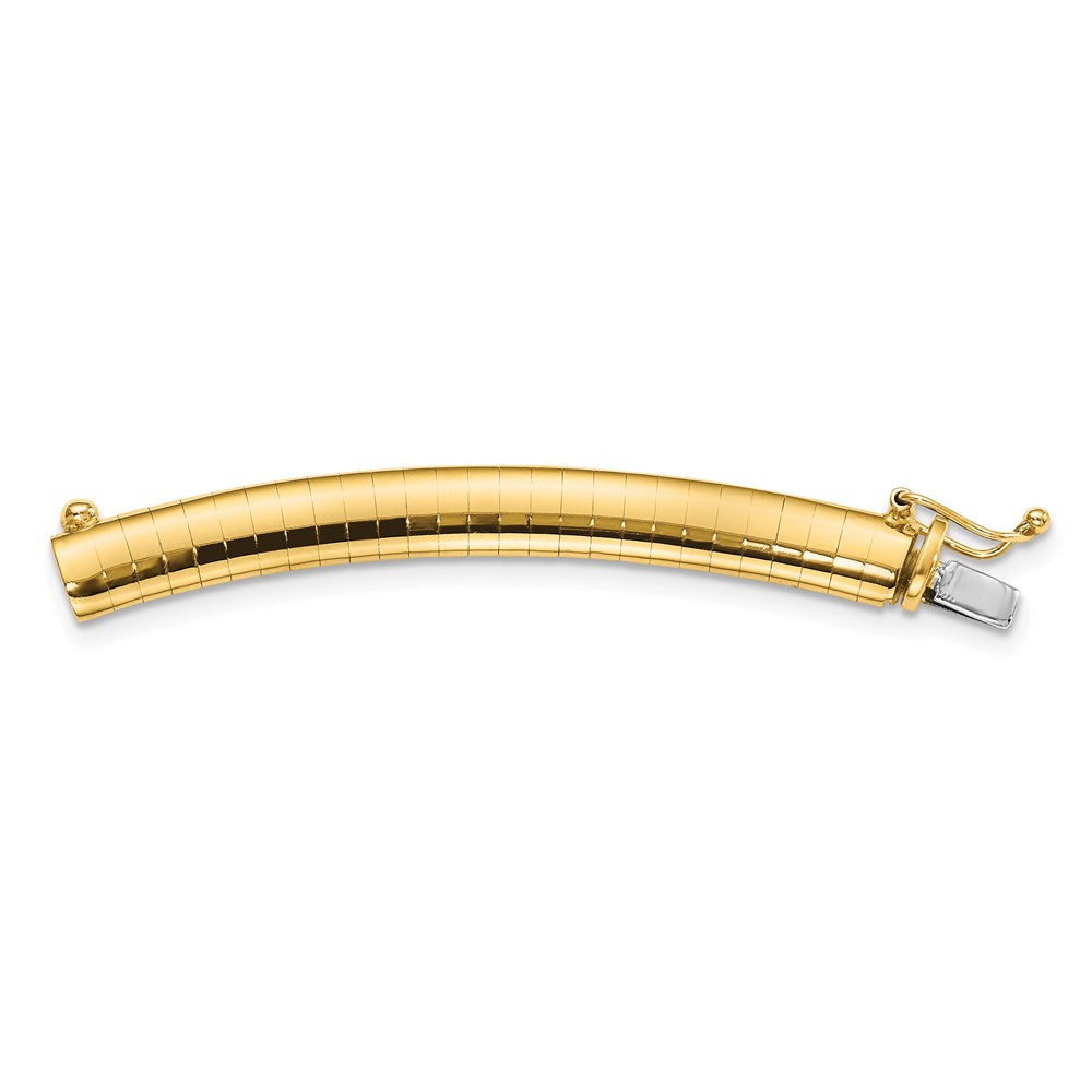 14k 6mm Standard Weight Domed Omega 2 inch Extender for Necklace, 2 x 6 mm