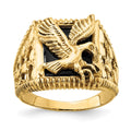 IB Goodman 14k Onyx Eagle Mens Ring, Size 10