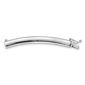 14k White Gold 6mm Standard Weight Domed Omega 2 inch Extender for Necklace, 2 x 6 mm