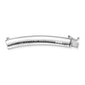 14k White Gold 8mm Standard Weight Domed Omega 2 inch Extender for Necklace, 2 x 8 mm
