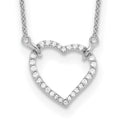True Origin 14K White Gold 1/5 carat Lab Grown Diamond VS+ F+ Complete 18 in Hearts Necklace, 0.26 ct, 18 x 14.86 mm