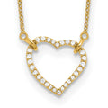 True Origin 14K Yellow Gold 1/5 carat Lab Grown Diamond VS+ F+ Complete 18 in Hearts Necklace, 0.26 ct, 18 x 14.86 mm