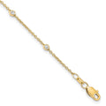 True Origin 14K Yellow Gold 1/6 carat Lab Grown Diamond VS+ F+ Complete 7 Station 7 in Bracelet, 0.175 ct, 7 x 1.2 mm