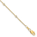 True Origin 14K Yellow Gold 1/5 carat Lab Grown Diamond VS+ F+ Complete 9 Station 9 in Bracelet, 0.225 ct, 9 x 1.2 mm