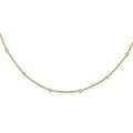 True Origin 14K Yellow Gold 3/8 carat Lab Grown Diamond VS+ F+ Complete 16 Station 16 in Necklace, 0.405 ct, 16 x 1.2 mm