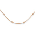 True Origin 14K Rose Gold 1/2 carat Lab Grown Diamond VS+ F+ Complete 20 Station 20 in Necklace, 0.5 ct, 20 x 1.2 mm