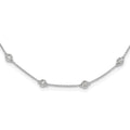 True Origin 14K White Gold 1 carat Lab Grown Diamond VS+ F+ Complete 16 Station 16 in Necklace, 1.04 ct, 16 x 1.2 mm