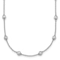 True Origin 14K White Gold 1 1/3 carat Lab Grown Diamond VS+ F+ Complete 20 Station 20 in Necklace, 1.3 ct, 20 x 1.2 mm