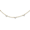 True Origin 14K Yellow Gold 1 carat Lab Grown Diamond VS+ F+ Complete 7 Station 18 in Necklace, 1.05 ct, 18 x 5 mm