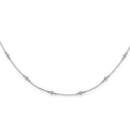 14k White Gold 1/2 carat Lab Grown Diamond VS/SI+ G+ Nine Station 18 inch Necklace, 0.5 ct, 18 x 6 mm