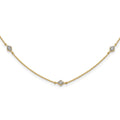 14k 1/2 carat Lab Grown Diamond VS/SI+ G+ Nine Station 18 inch Necklace, 0.5 ct, 18 x 6 mm