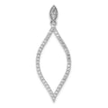 14k White Gold 1/2 carat Diamond Pendant, 0.454 ct