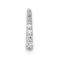 14k White Gold 1/10 carat Diamond Fancy Chain Slide, 0.095 ct