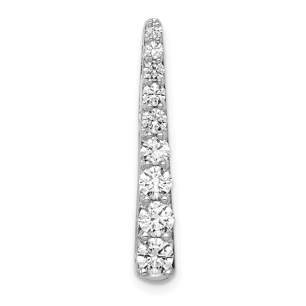14k White Gold 3/4 carat Diamond Fancy Chain Slide, 0.728 ct
