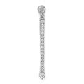 14k White Gold 1/3 carat Diamond Fancy Dangle Chain Slide, 0.306 ct, 33 x 3.75 mm