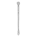 14k White Gold 1 carat Lab Grown Diamond VS/SI+ G+ Fashion Bar Chain Slide Pendant, 0.972 ct, 57 x 3 mm