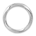 14k White Gold 1/5 carat Diamond Fancy Twist Circle Chain Slide, 0.18 ct