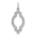 14k White Gold 1/4 carat Diamond Fancy Vintage Pendant, 0.248 ct