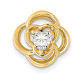 14k 1/4 carat Lab Grown Diamond VS/SI+ G+ Complete Flower Chain Slide Pendant, 0.25 ct, 11.45 x 11.45 mm