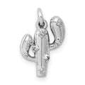 14k White Gold Diamond Cactus Pendant, 0.032 ct