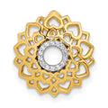 14k 1/20 carat Diamond Sahasrara/Crown Chakra Chain Slide, 0.042 ct