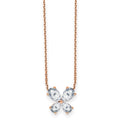 14K Rose Gold Butterfly Pendant G H I True Light Moissanite, 1.18 ct, 18 x 11.5 mm