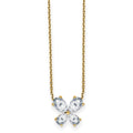 14K Butterfly Pendant G H I True Light Moissanite, 1.18 ct, 18 x 11.5 mm