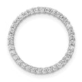14k White Gold 1/3 carat Diamond Circle Chain Slide, 0.35 ct, 17 x 17 mm