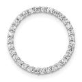 14k White Gold 3/8 carat Diamond Circle Chain Slide, 0.372 ct, 17 x 17 mm