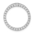 14k White Gold 1/2 carat Diamond Circle Chain Slide, 0.48 ct, 19.3 x 18.85 mm
