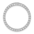 14k White Gold 3/4 carat Lab Grown Diamond VS/SI+ G+ Circle Chain Slide Pendant, 0.72 ct, 22.45 x 21.9 mm