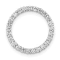 14k White Gold 1/2 carat Diamond Circle Chain Slide, 0.5 ct, 15.6 x 15.6 mm