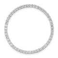 14k White Gold 1 carat Diamond Circle Chain Slide, 29.6 x 29.6 mm