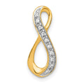 14k and Rhodium 1/20ct. Diamond Infinity Chain Slide, 0.05 ct