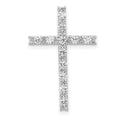 14k White Gold 1/2 carat Diamond Latin Cross Chain Slide, 0.51 ct, 25.5 x 16.5 mm