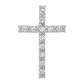 14k White Gold 1 carat Diamond Latin Cross Chain Slide, 1.02 ct, 32 x 21 mm