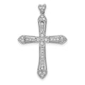 14k White Gold 1/3 carat Diamond Cross Pendant, 0.313 ct, 34 x 22 mm